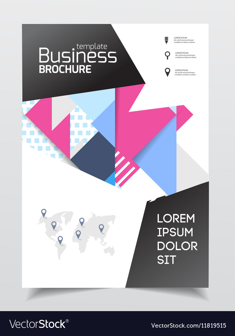 Business presentation with photo and geometric