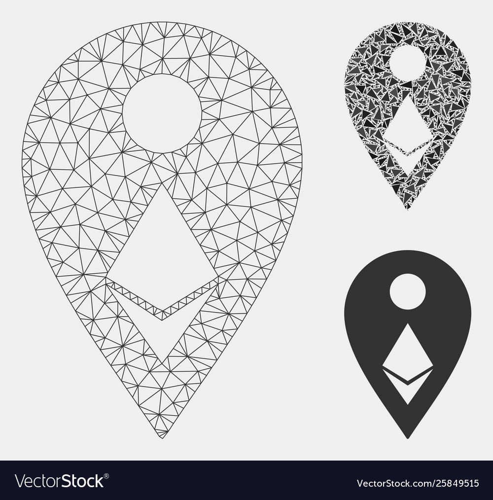 Ethereum map marker mesh 2d model