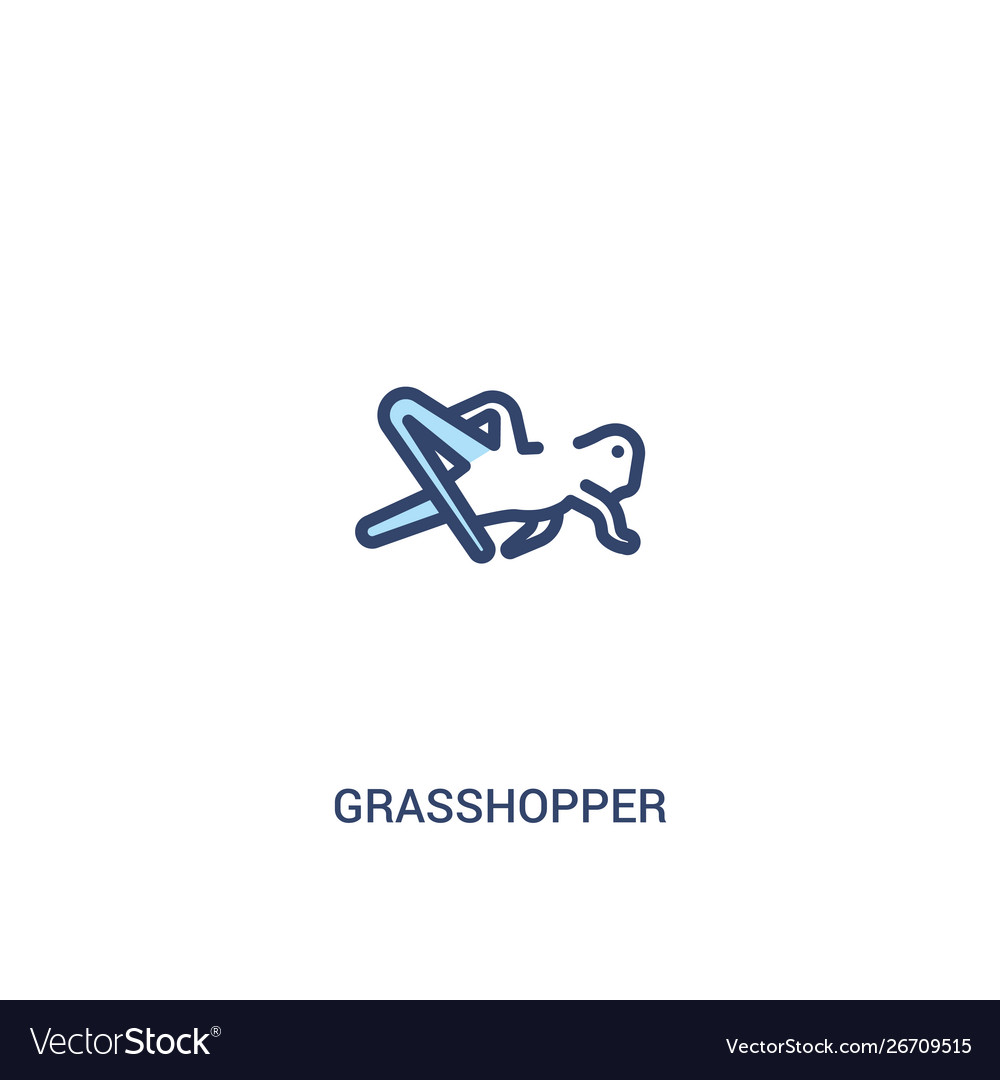 Grasshopper concept 2 colored icon simple line vector image Grasshopper concept 2 colored icon simple line