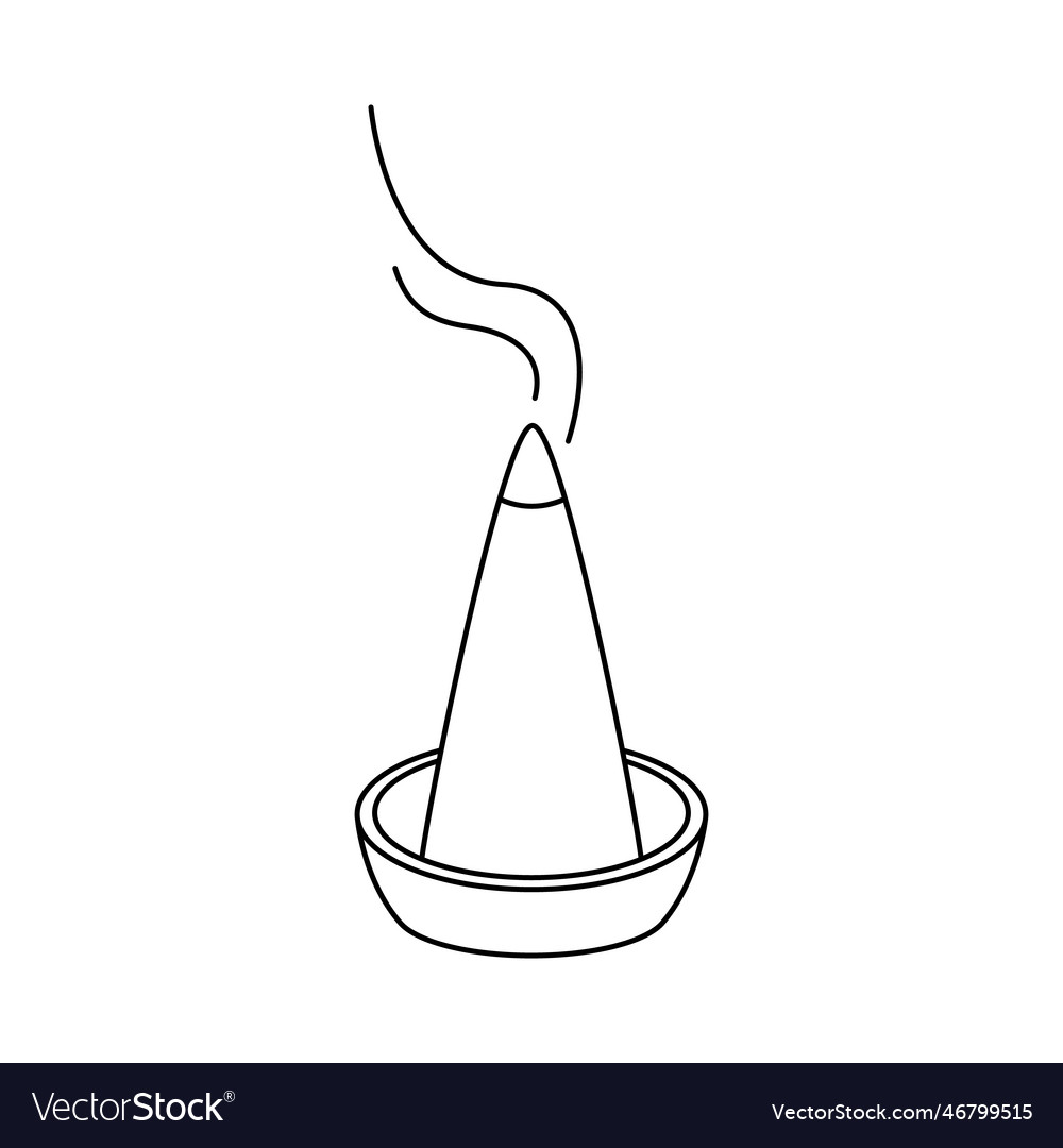 Incense cones icon editable stroke Royalty Free Vector Image