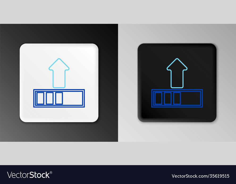 Line loading icon isolated on grey background vector image Line loading icon isolated on grey background