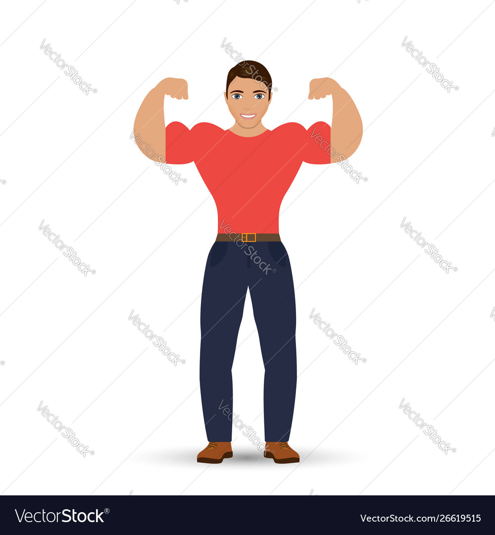 Men bodybuilder isolated on white background Vector Image