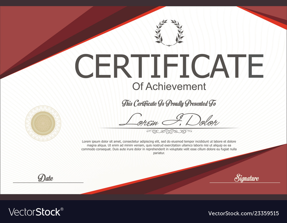 Modern certificate or diploma template 3 Vector Image