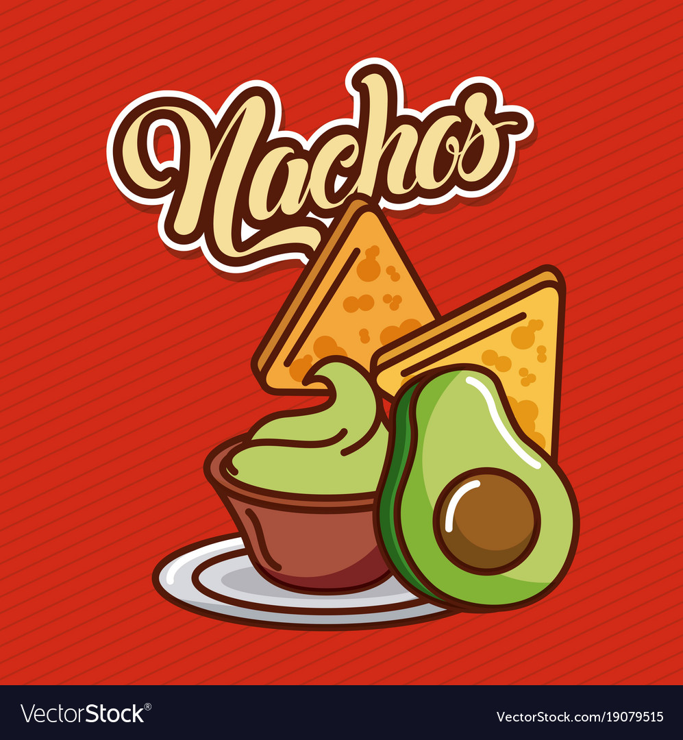 Nachos avicado und guacamol mexikanische Nahrung