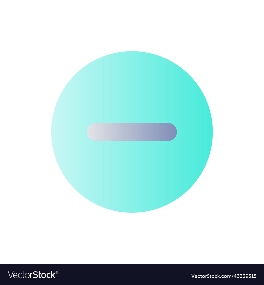 Remove button flat gradient color ui icon vector image Remove button flat gradient color ui icon
