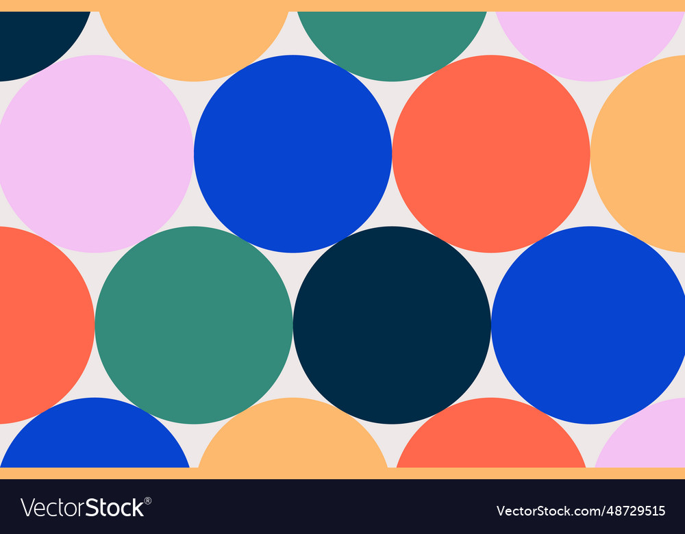 Retro abstract background with colorful circles vector image Retro abstract background with colorful circles