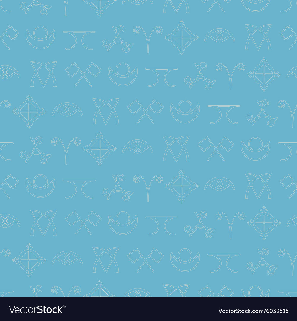 Seamless background with pagan symbols