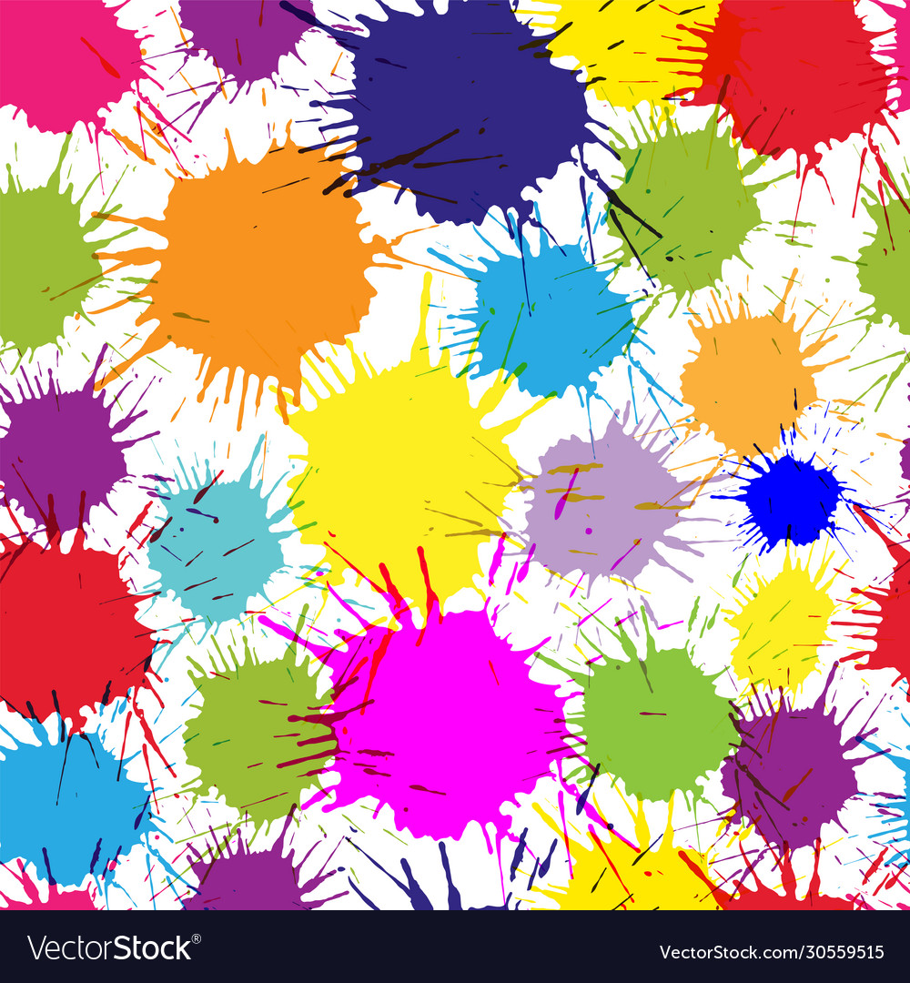 Seamless pattern with multi-colored blots vector image Seamless pattern with multi-colored blots
