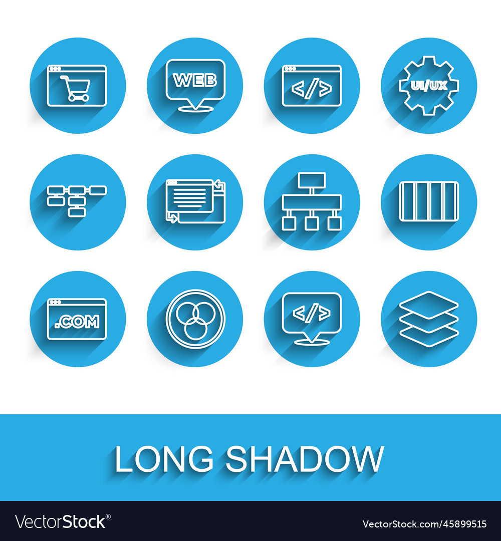 Set line ui or ux design rgb and cmyk color vector image Set line ui or ux design rgb and cmyk color