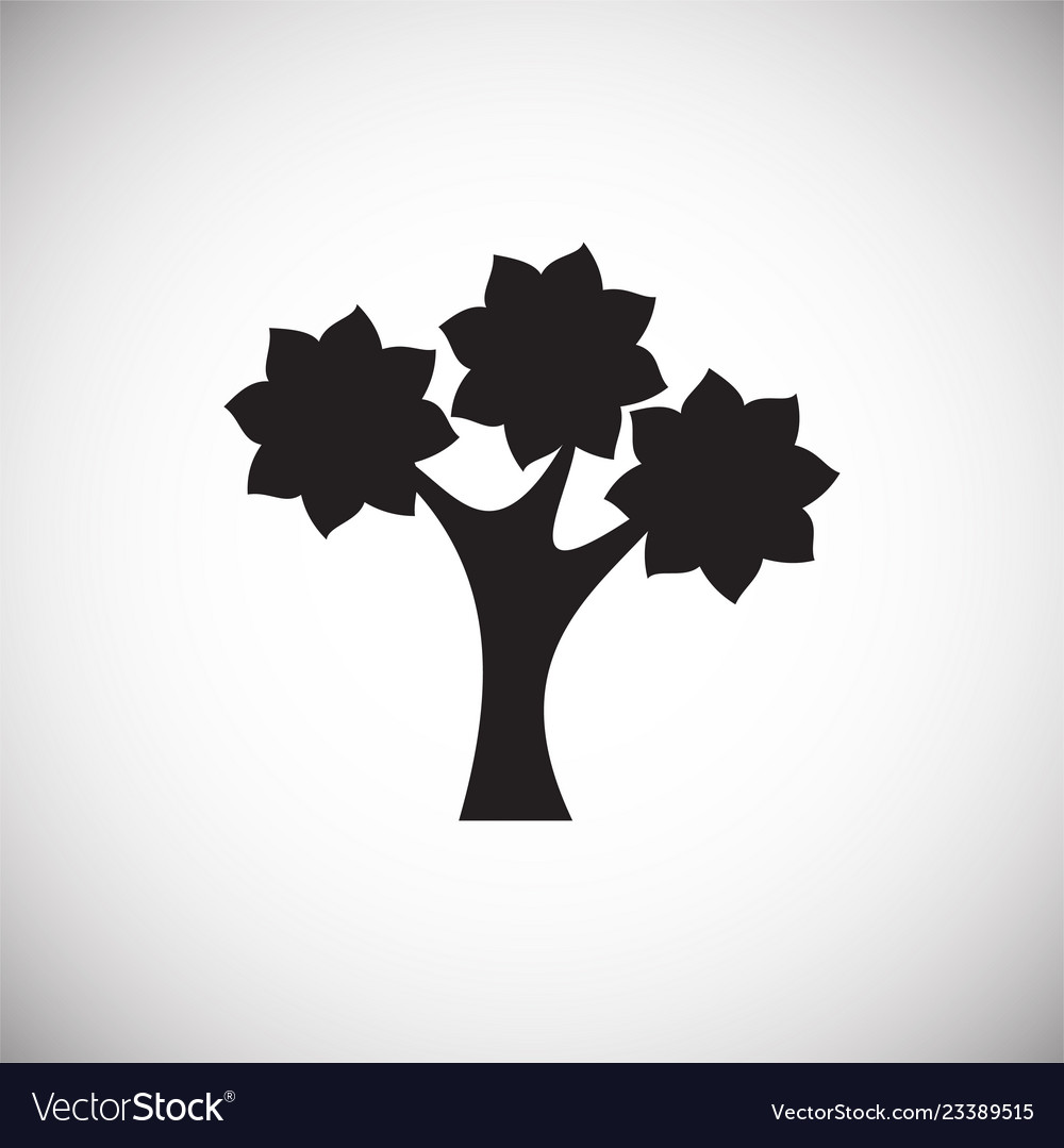 Tree icon on white background for graphic and web vector image Tree icon on white background for graphic and web