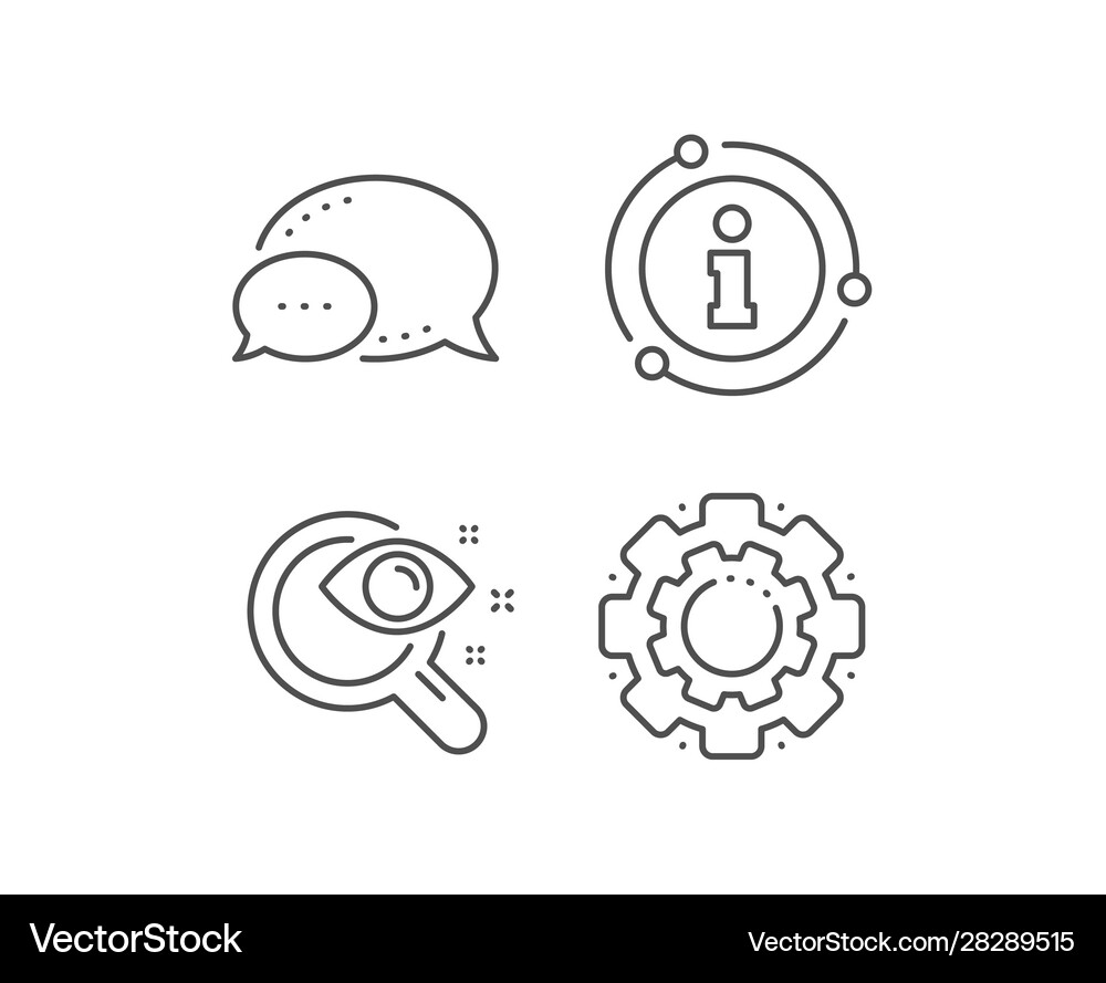 Vision test line icon eyesight check sign Vector Image