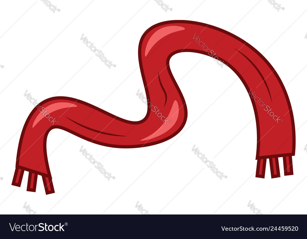 A red woolen scarf for winter or color
