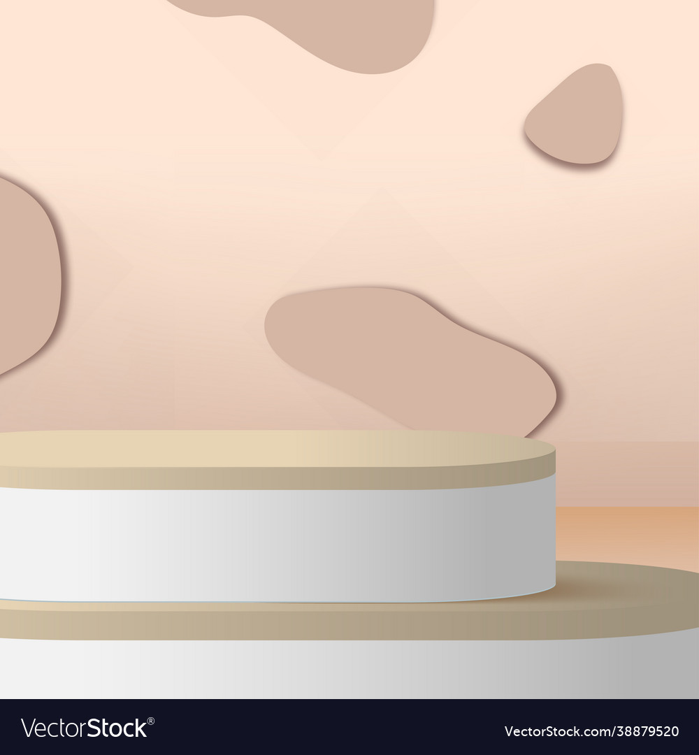 Abstract background with cream color geometric 3d