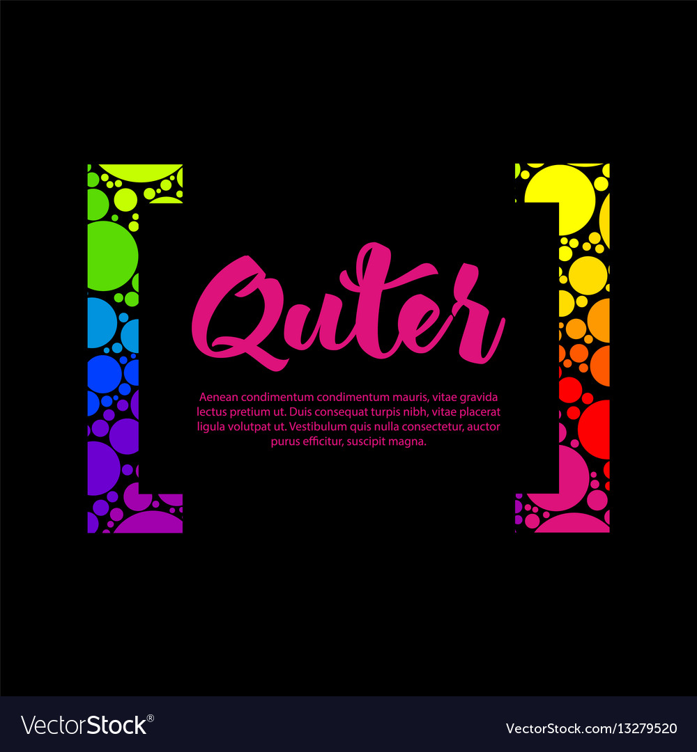 Abstract rainbow text box design with colorful Vector Image Abstract rainbow text box design with colorful