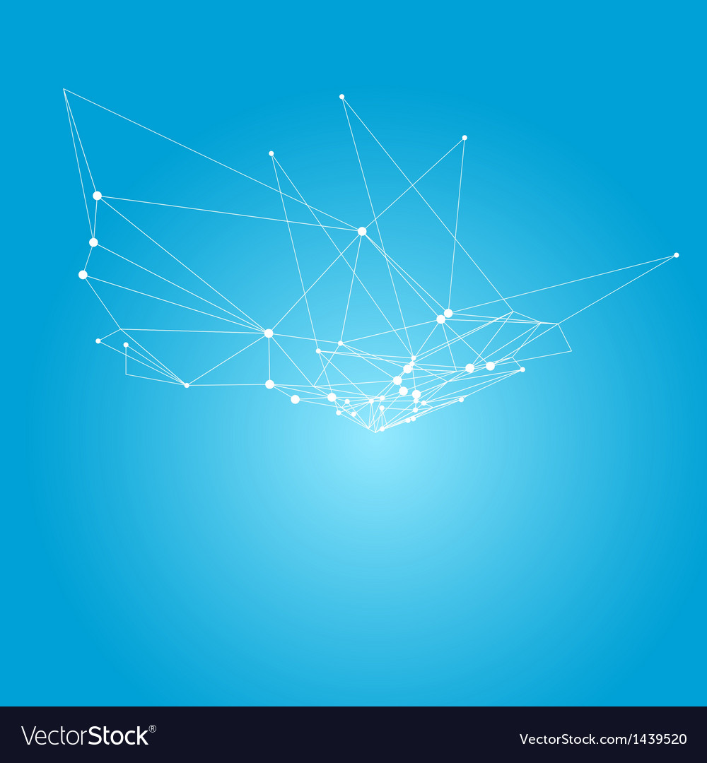 Abstract triangle mesh background Royalty Free Vector Image