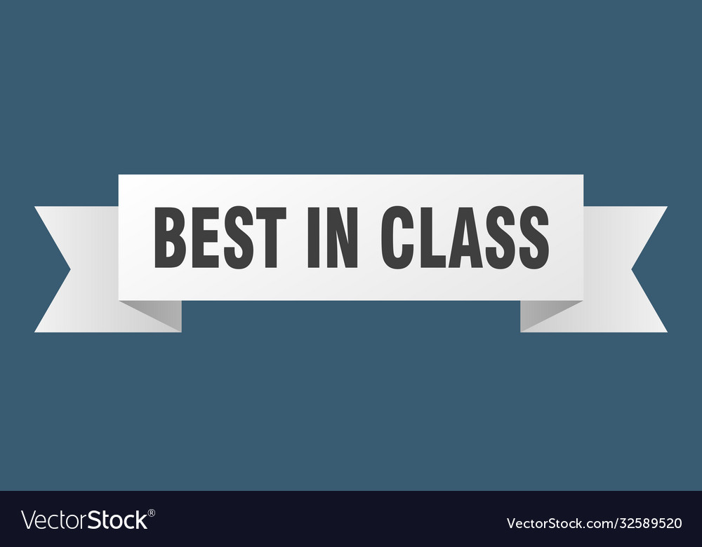 Best in class ribbon paper band royalty free vector image