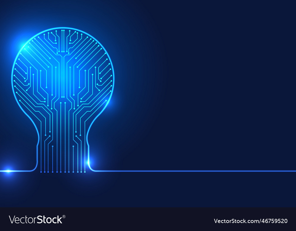 Bulb has a connection circuit inside it means vector image Bulb has a connection circuit inside it means