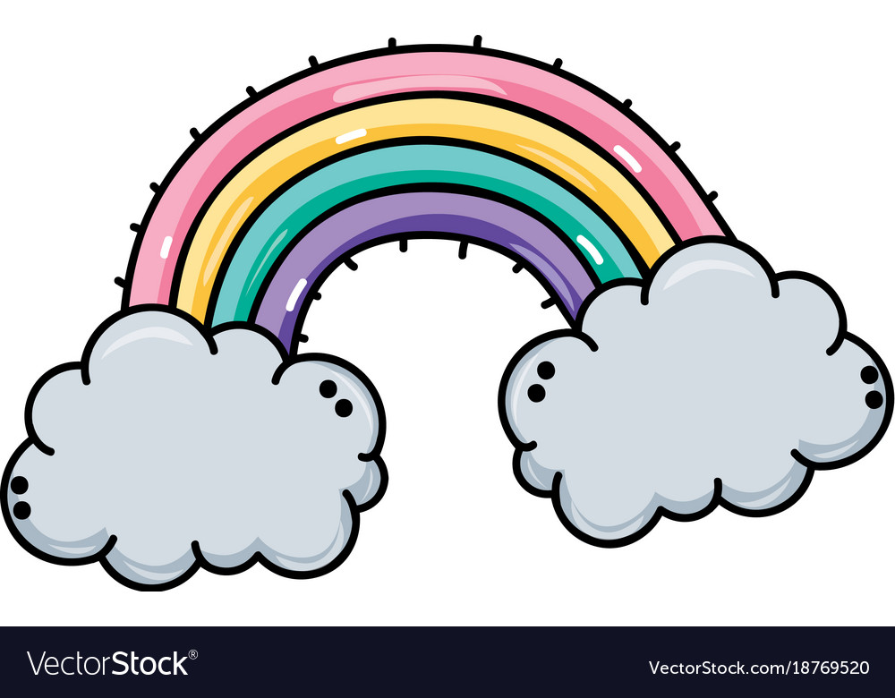 Cartoon rainbow design Royalty Free Vector Image