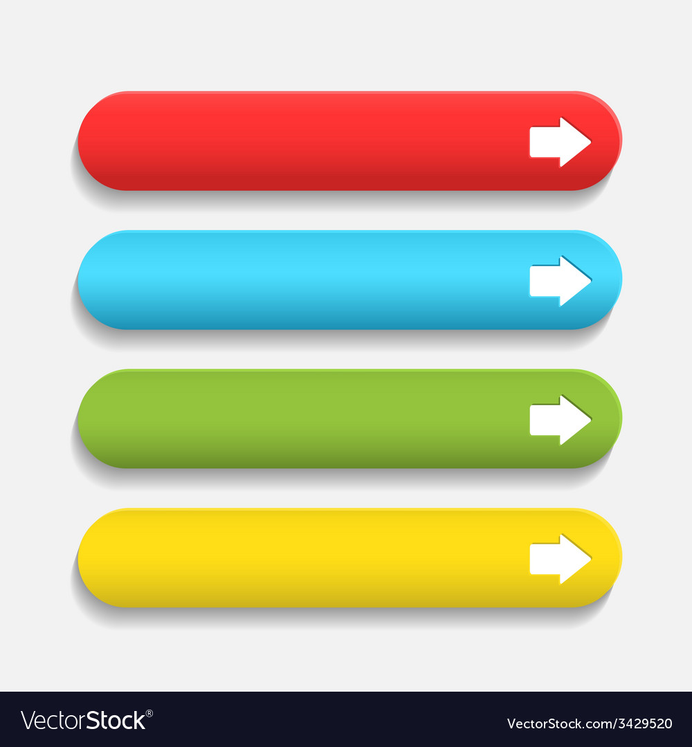 Colorful Matted Web Buttons with Arrows