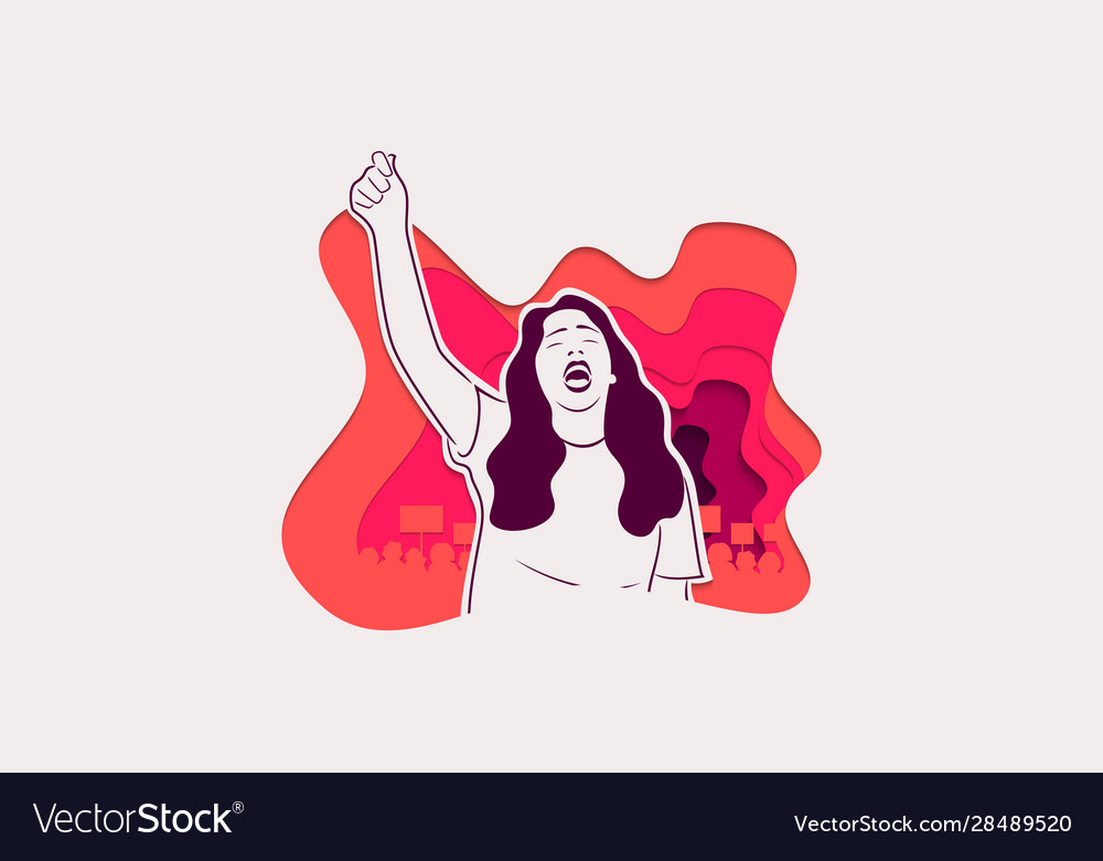 Feminism Girl Power International Womens Day Vector Image