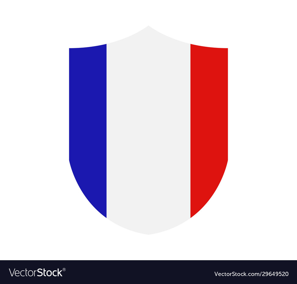 France flag in on white background