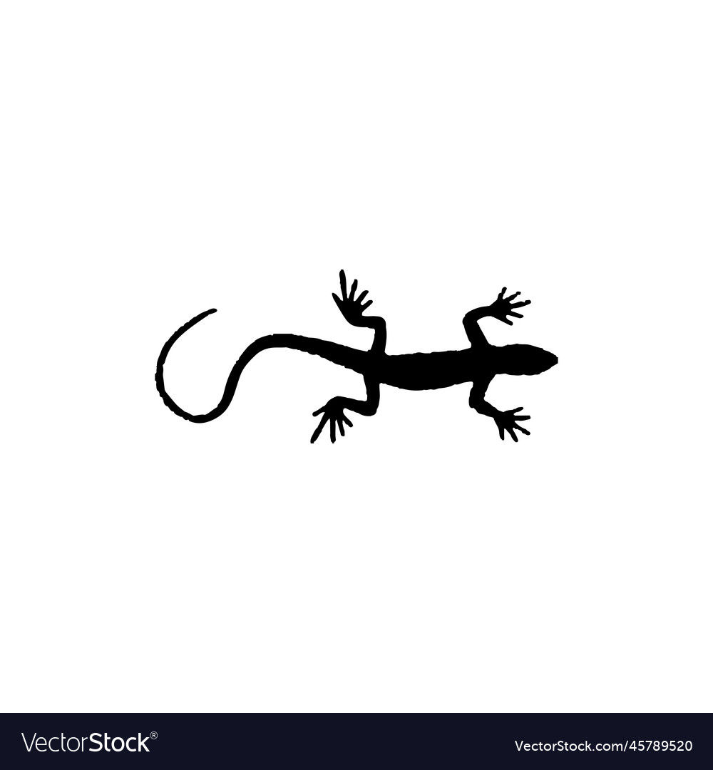 Gecko icon simple style reptiles info poster Vector Image