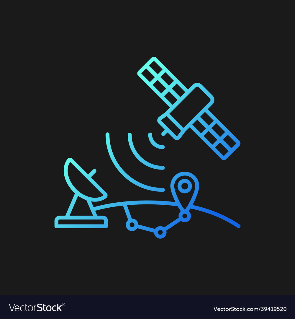 Global positioning system gradient icon for dark vector image Global positioning system gradient icon for dark