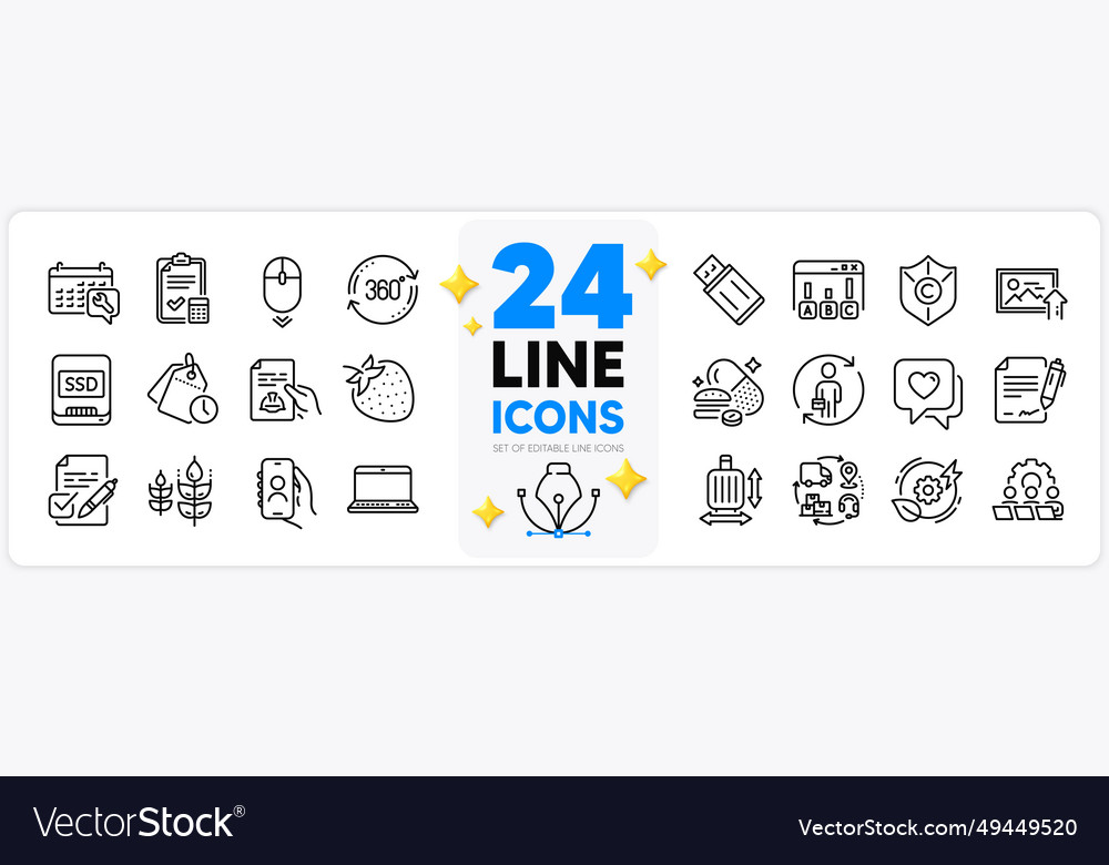 Icons set of notebook user call and scroll down vector image Icons set of notebook user call and scroll down
