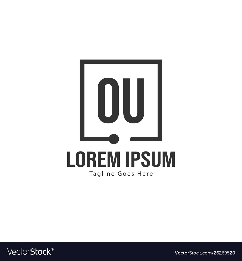 Original ou Logovorlage mit modernem Rahmen vector image Original ou Logovorlage mit modernem Rahmen