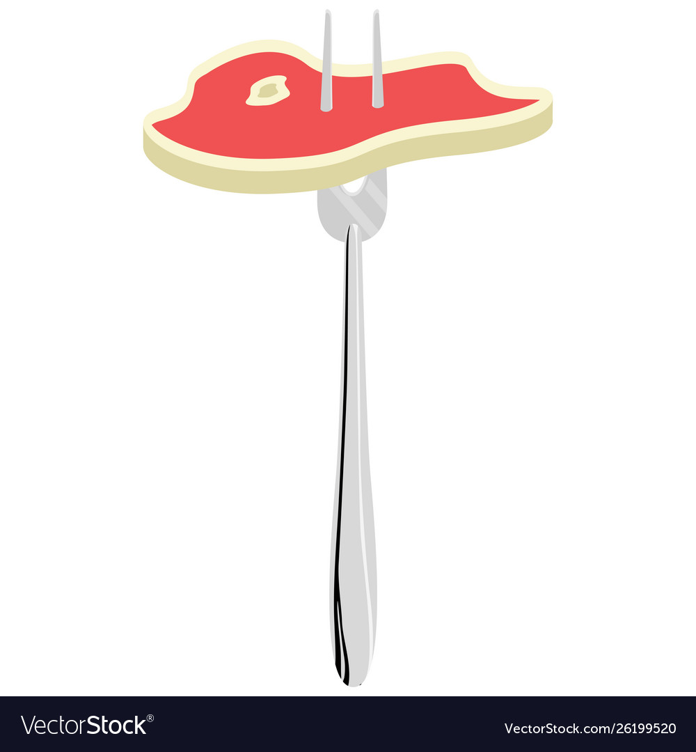 Isolated fillet on a fork