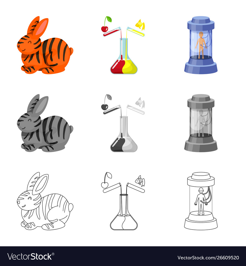 Isolated object test and synthetic symbol vector image Isolated object test and synthetic symbol