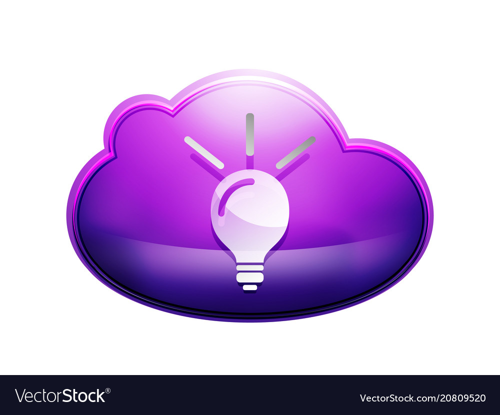 Light bulb new idea concept web button vector image Light bulb new idea concept web button