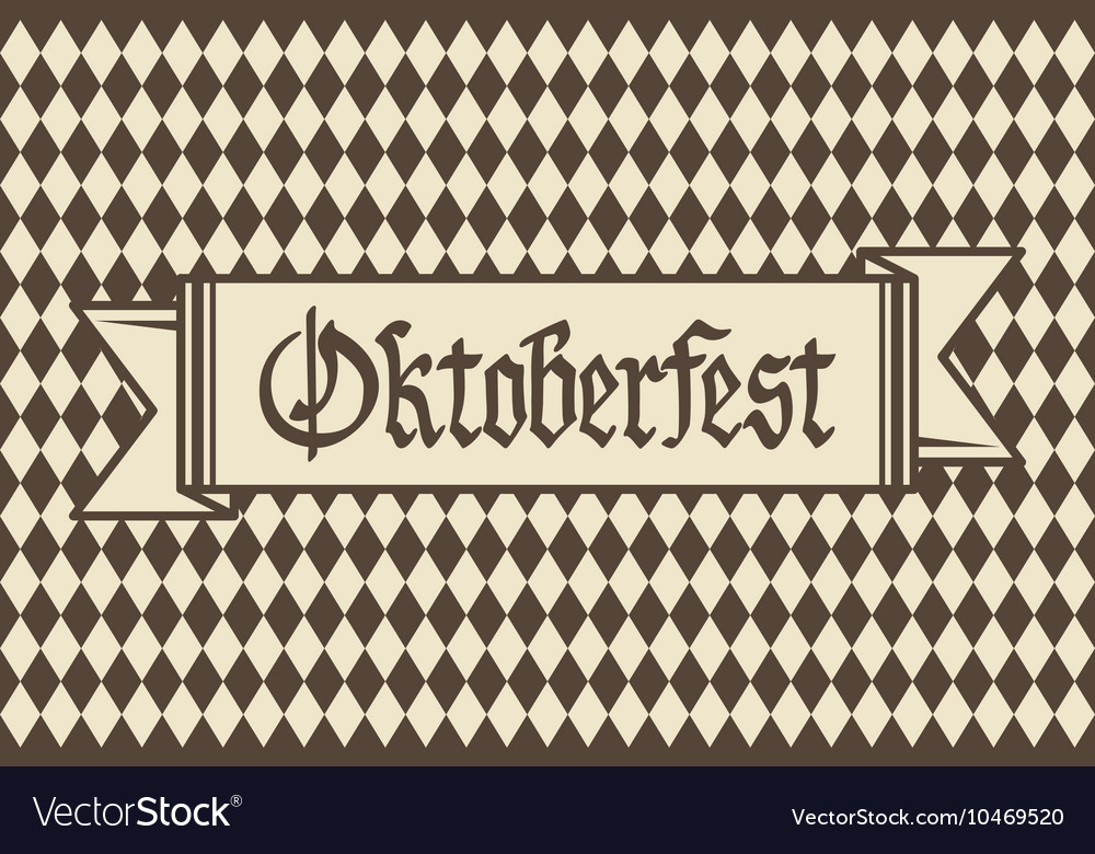 Oktoberfest background with banner and text