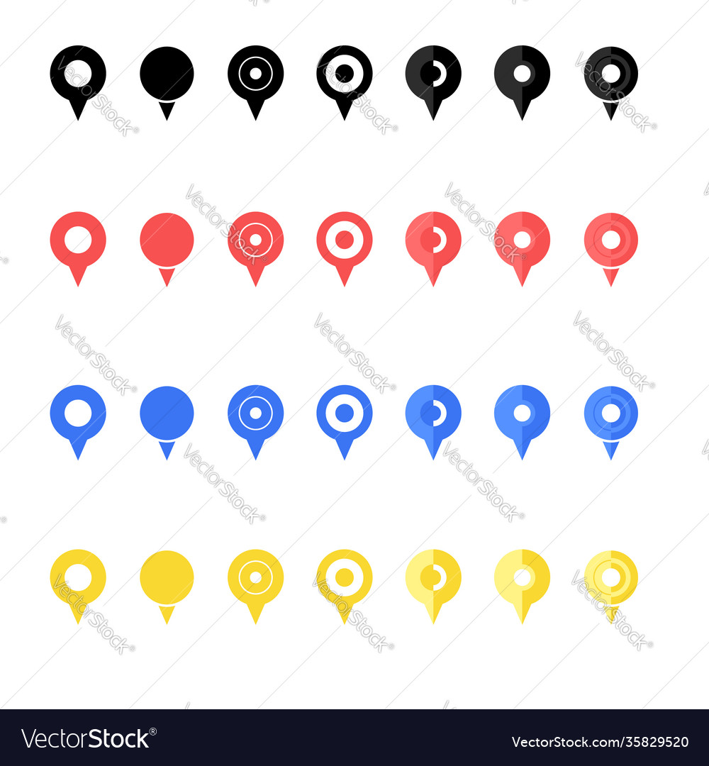 Pins for map location symbol navigation position