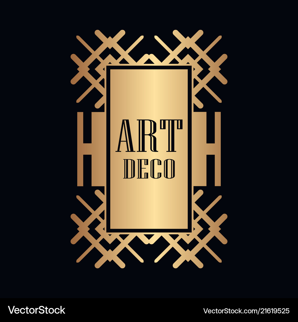 Art deco frame Royalty Free Vector Image - VectorStock