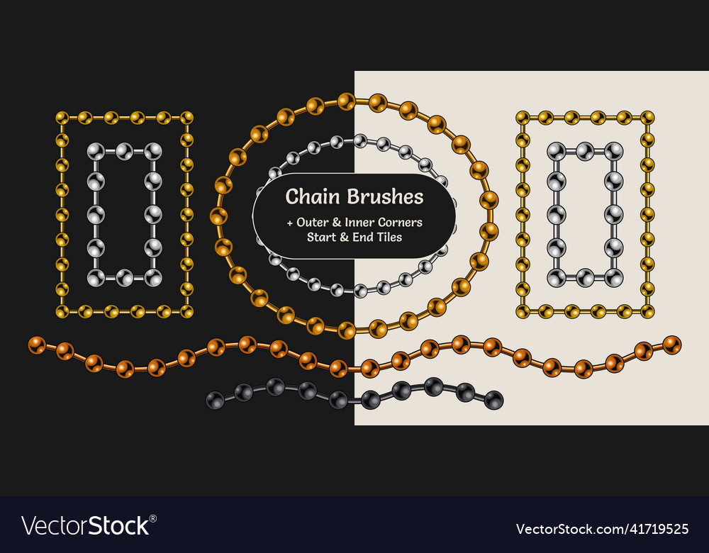 Ball chain pattern brushes