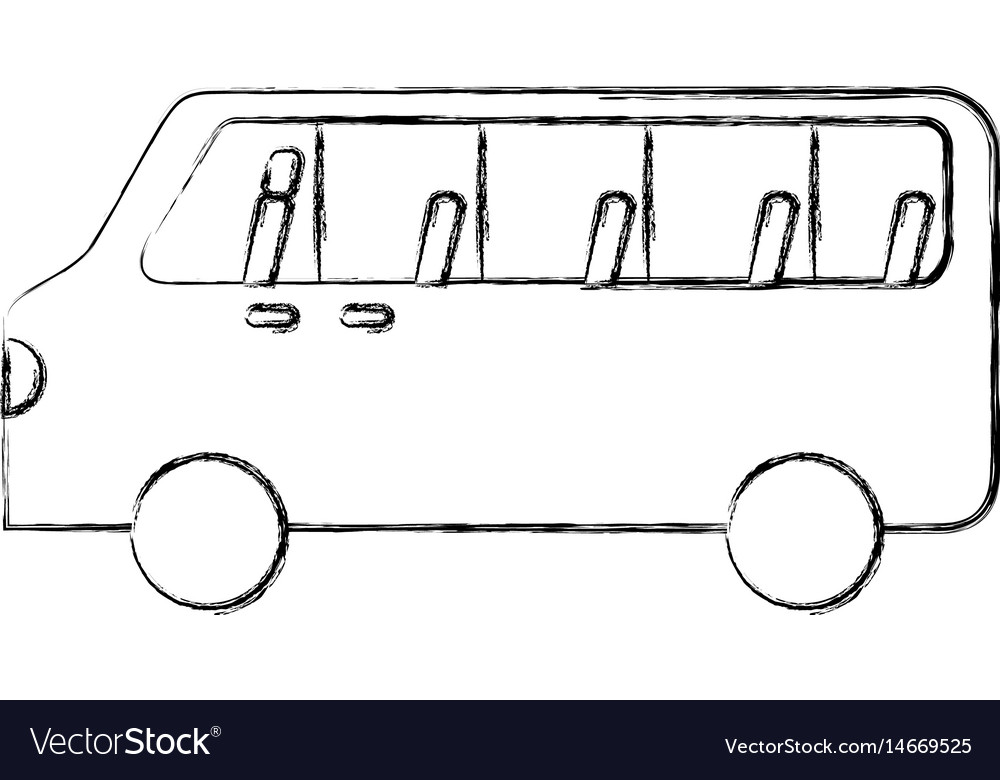 Bus transport vehicle icon Royalty Free Vector Image