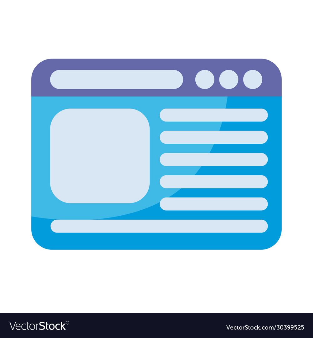 Computer window on white background