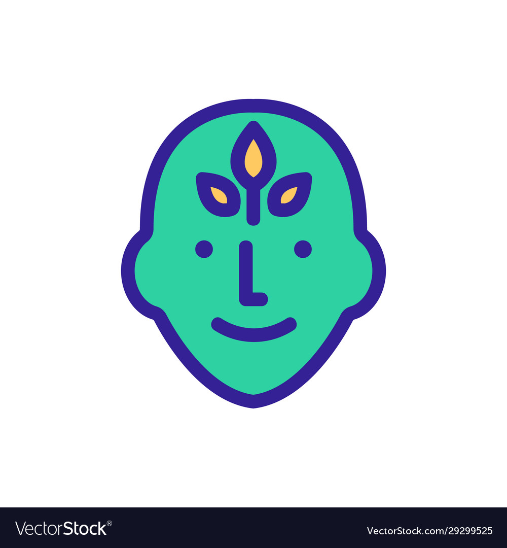 Consciousness icon isolated contour symbol Vector Image