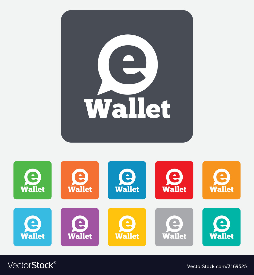 Ewallet sign icon electronic wallet symbol