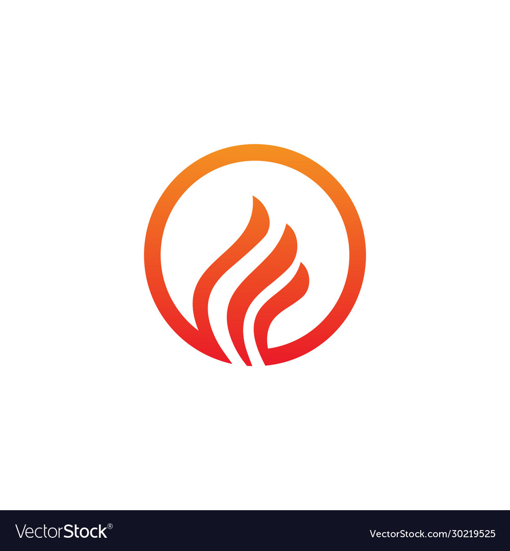 Fire icon symbol logo design template Royalty Free Vector