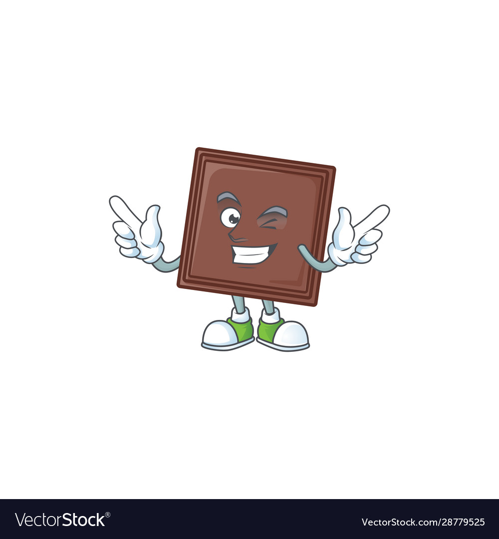 Funny face one bite chocolate bar cartoon