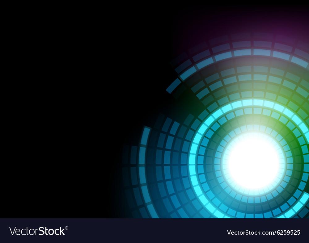 Glowing Segmented Circles Abstract Background