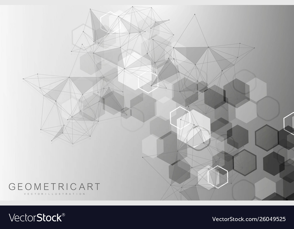Hexagonal abstract background big data vector image Hexagonal abstract background big data