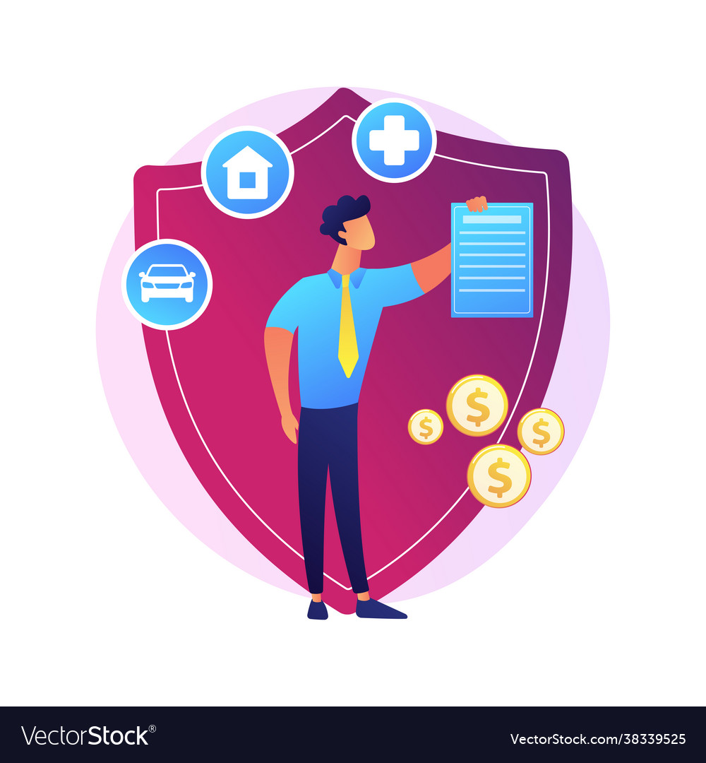 Insurance risk concept metaphor vector image Insurance risk concept metaphor