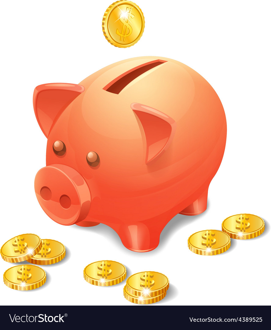 realistic piggy bank