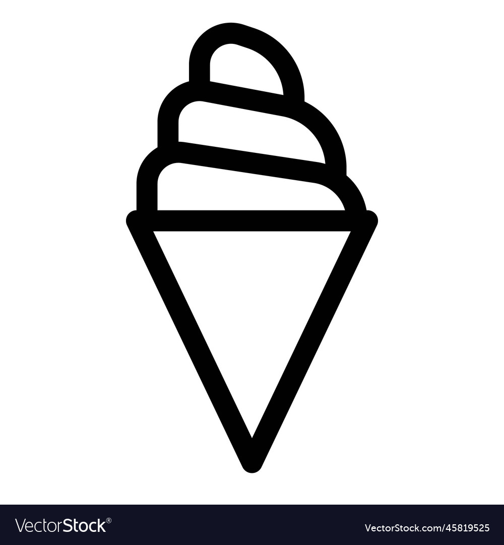 Twisted creamy ice cream in a cone