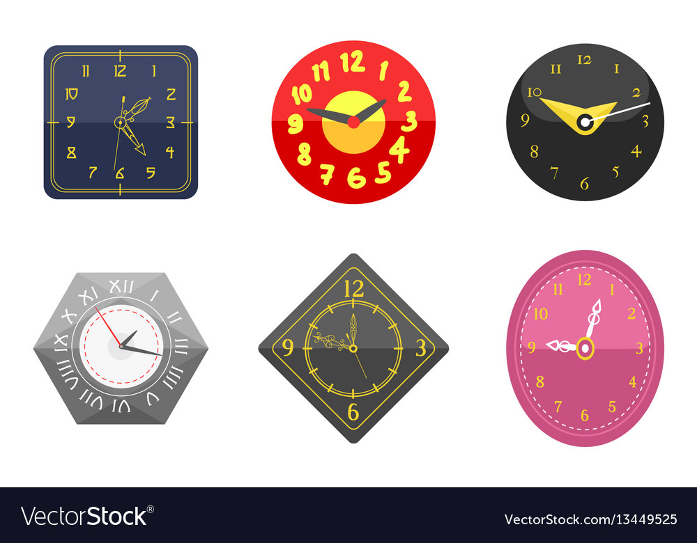 Wall clock circle sign with chronometer pointer vector image Wall clock circle sign with chronometer pointer