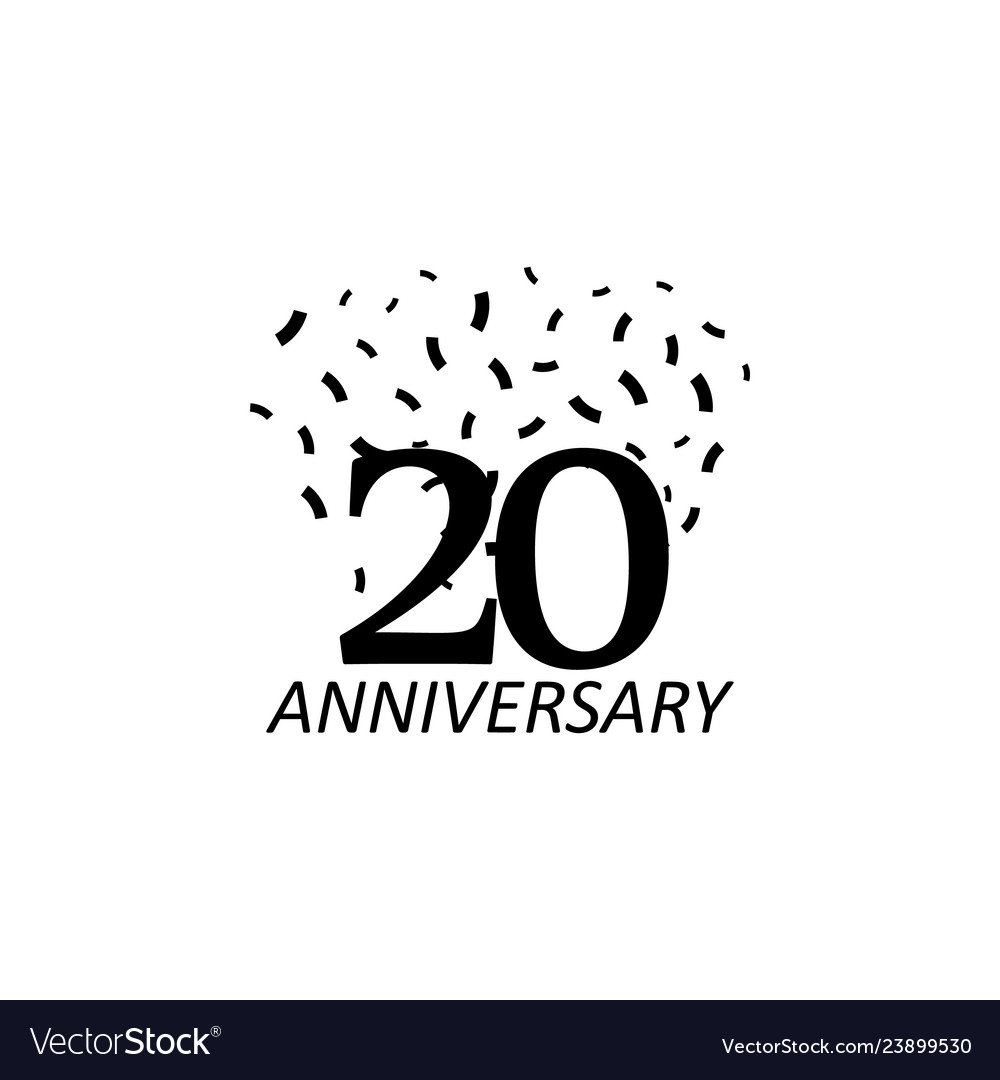 20 anniversary sign element