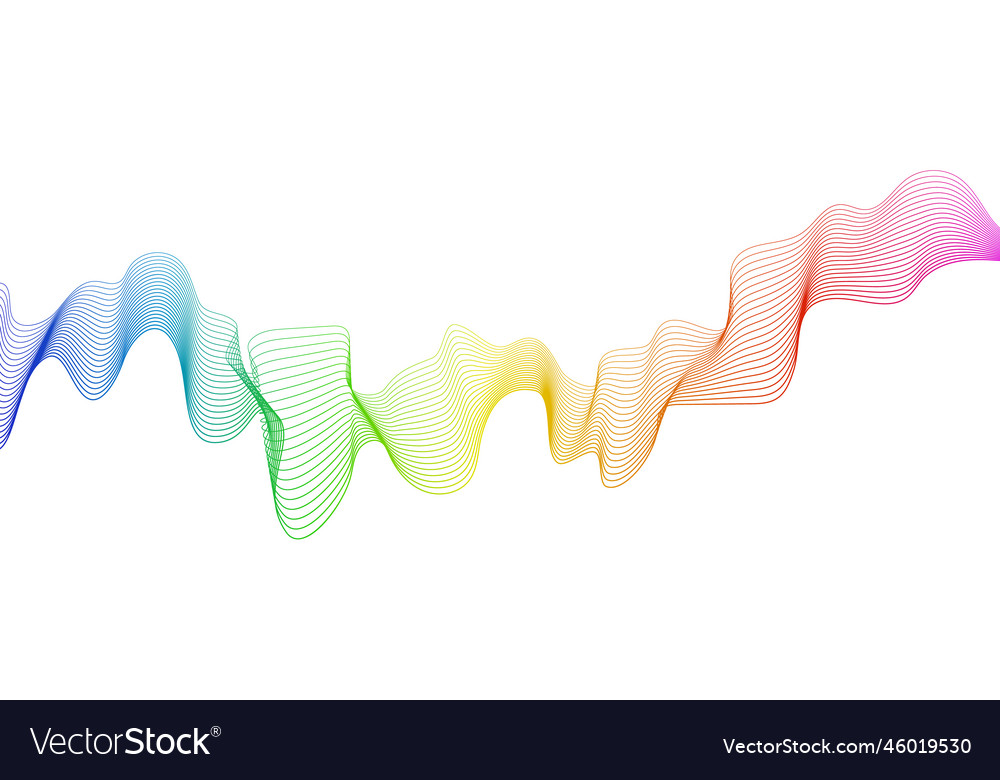 Abstract backdrop with wave gradient lines